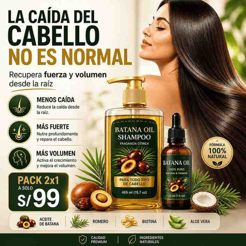🔥 OFERTA HOY — SHAMPOO + ACEITE DE BATANA EN 1 SOLO TRATAMIENTO
